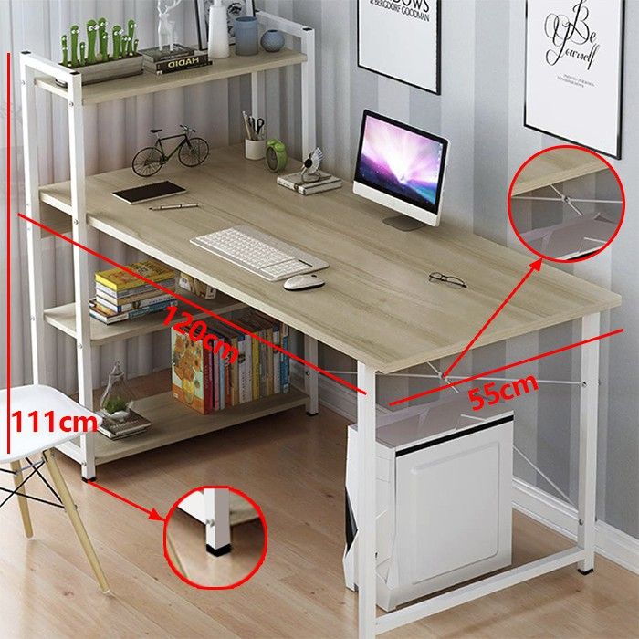โปรโมชั่น-คุ้มค่า-โต๊ะทำงานไม้-120cm-หนังสือ-ชั้นวางหนังสือ-4-ชั้น-โต๊ะคอมพิวเตอร์-พร้อมฉากกั้น-พ่นสีกันสนิมโต๊ะทำงานโต๊ะอ่านหนั-ราคาสุดคุ้ม-โต๊ะ-ทำงาน-โต๊ะทำงานเหล็ก-โต๊ะทำงาน-ขาว-โต๊ะทำงาน-สีดำ
