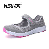 Summer Breathable Women Casual Sneakers Healthy Walking Mary Jane Shoes Mesh Fashion Mother Gift Light Flats 35-42 Size