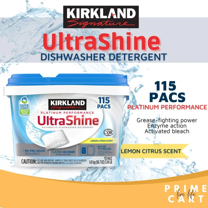 Kirkland Signature Dishwasher Detergent, 115 Pacs/Washes Lazada PH