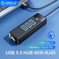 ORICO 3พอร์ต5Gbps USB 3.0 RJ45ฮับ1000Mbps อีเธอร์เน็ตแลนอะแดปเตอร์การ์ดเครือข่ายกิกะบิตสำหรับแล็ปท็อปแมคบุ๊คอุปกรณ์คอมพิวเตอร์