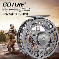 [HOT LIAXLLWISAAZH 534] Goture อุปกรณ์ตกปลา WT Fly Fishing Reel ขนาดใหญ่ Arbor Silver Aluminium Fly Reel พร้อม Spool สำหรับ Stream Fishing Rod Tool