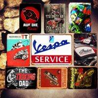 【LZ】 Moto Servizio Plaque Vintage Metal Plates Car Decorative Signs Gasoline Wall Stickers Tire Sales Metal Poster Garage Decor MN65