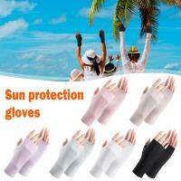 1 Pair Sun UV Protection Short Gloves Ice Silk Sunscreen Protector Sleeves Hand U9P5