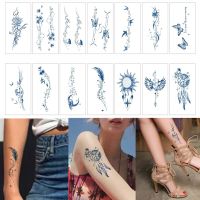Juice Waterproof Temporary Tattoo Sticker Butterfly Feather Wave Flower Semi-Permanent Women Arm 15 day Long Lasting Fake Totem Stickers