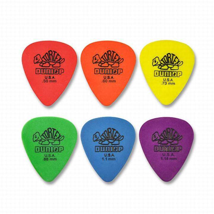 10pcs-dunlop-guitar-picks-electric-guitar-parts-picks-accessories-6-kinds-thickness-picks