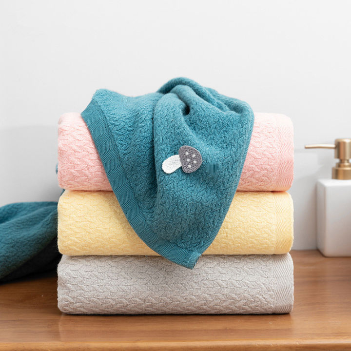 70x140cm-100-cotton-home-embroidery-mushroom-soft-comfortable-absorbent-bathroom-bath-towel