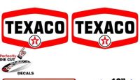 For x2 TEXACO 1960s Gasoline Vintage Gas Pump Decals Station Pumps Sign Stickers