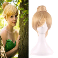 WC33 วิกผม วิผมเจ้าหญิง วิกผมทิงเกอร์เบลล์ ทิงเกอร์เบลล์กับนางฟ้าโจรสลัด Dress for Tinker Bell Wig Tinker Bell and the Pirate Fairy Fashion Costume Party Cosplay Fancy Outfit