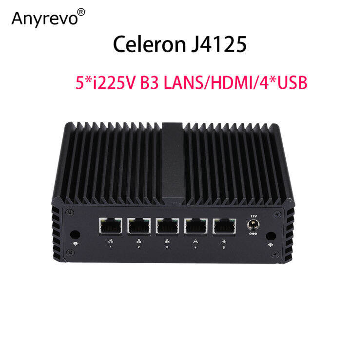 for pfSense / OPNsense Aluminum Case Fanless Intel Celeron J4125 Quad ...
