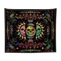 Sun Tapestry Blacklight Tapestry for Bedroom Aesthetic Psychedelic Blacklight Skeleton Tapestries for Bedroom Aesthetics Party Decor Poster special