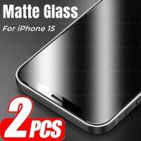 2PCS Anti ลายนิ้วมือ Matte กระจกนิรภัยสำหรับ 15 14 13 12 11 Pro Max ฝาครอบป้องกันหน้าจอ Frosted Glass สำหรับ15pro