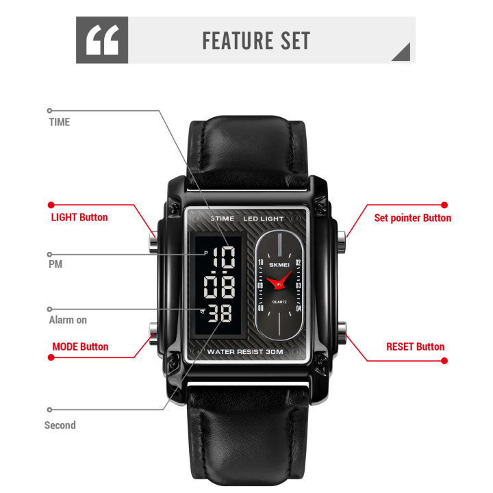 หรูหรา3เวลานาฬิกาแฟชั่นควอตซ์นาฬิกาดิจิตอลโครโนไฟ-led-นาฬิกาอิเล็กทรอนิกส์นาฬิกาข้อมือผู้ชายธุรกิจชายนาฬิกา