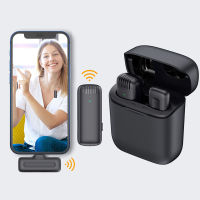 Professional Microphone Wireless Microphone Lavalier with Charging Compartment Recording Youtube Vlog Live for Android