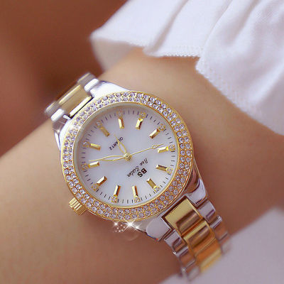2022 Ladies Wrist Watches Dress Gold Watch Women Crystal Diamond Watches Stainless Steel Silver lock Women Watch Women 2023
