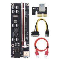 VER009S Plus PCI-E Riser Card PCI Express 1X to 16X USB 3.0 Cable SATA to 6Pin Connector for Graphics Video Card Mining