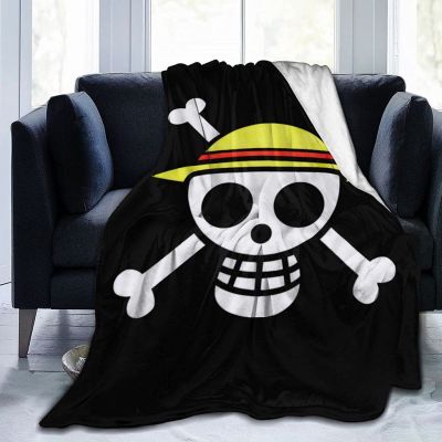 【Classical Style Blanket】One Piece Anime Siesta Microfiber Flannel Blankets for Kids Boys and Girls