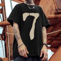 Popular logo simple digital printing short sleeve summer American male female round collar loose couple high street cotton T-shirt coat --ntx230801❒✜