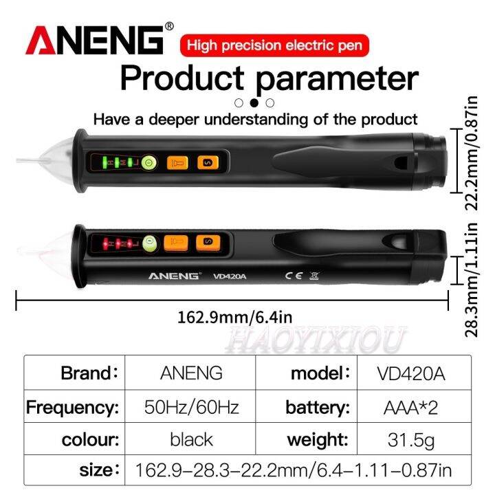 aneng-vd420a-intelligent-digital-non-contact-ac-12-1000v-voltage-tester-electric-sensor-multimeter-pen-for-electric-tools