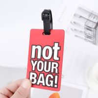 【DT】 hot  Novelty Personality Cute Letter  PVC Rubber Suitcase Label Luggage Tag Handbag Pendant Travel Accessories Name ID Address Tags