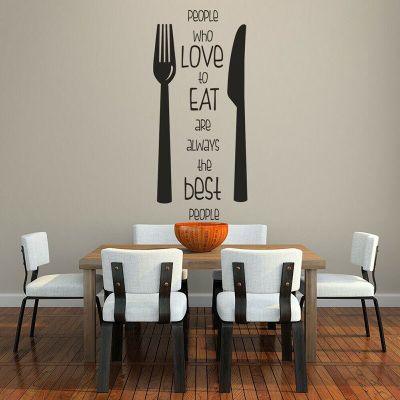 Kitchen Quote Wall Decal People Who Love To Eat Lettering Door Window Vinyl Stickers Restaurant Dining Room Interior Decor 3B81