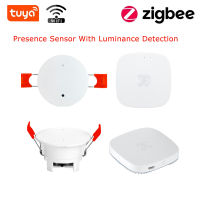 Smart Life Zigbee เครื่องตรวจจับการแสดงตนของมนุษย์ Tuya Wifi MmWave Radar Pir Montion Sensor พร้อมการตรวจจับความสว่างสำหรับ Alexa, Google