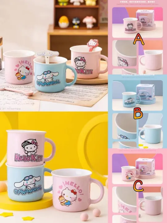 Gelas Keramik Ori Hello Kitty Cinnamoroll 9x9 Lazada Indonesia 7532