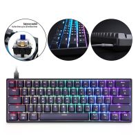 卍☂ NEW2022 CN GK61 SK61 61 Key Mechanical Keyboard USB Wired Bluetooth LED Backlit Axis Gaming Gateron Optical Switches For Desktop