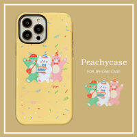 เคสโทรศัพท์ปาร์ตี้รูปหมีการ์ตูนน่ารักๆใช้ได้กับ iPhone 15 14 13 12 Pro Max 15Promax IPhone11 2in1ฝาหลังถอดออกได้ปลอกกันกระแทก