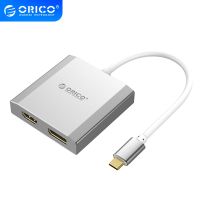 [LUNA electronic accessories] ORICO Type C ถึง DP สายเคเบิลต่อขยายที่รองรับ HDMI 4K HD Video Extender Converter Adapter ฮับอินเทอร์เฟซเสียง USB C สำหรับแล็ปท็อป