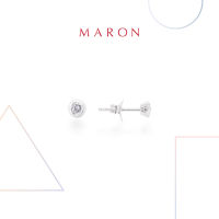 MARON✨ [ของแท้] ต่างหูเสริมดวง ต่างหูพลอยแท้ เงินแท้ แถมฟรี ผ้าเช็ดเครื่องประดับ มีใบรับประกัน พร้อมกล่อง พร้อมส่ง I My DAYS Stud Earrings with White Topaz