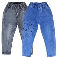 【YP】 Calça jeans feminina de 7 a 12 anos primavera/outono calça cowboy para meninas