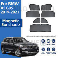 สำหรับ BMW X5 G05 2019-2021ม่านบังแดดรถยนต์หน้าต่างม่านสีอาทิตย์สุทธิที่กำหนดเองม่านบังแดดแม่เหล็กตาข่ายที่มีคลิปโล่แก้วปก