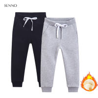 Kids Boys Cotton Winter Pants with Fleece For 2-10 Years Solid Boys Girls Casual Sport Pants Sweatpants Kids Children Trousers