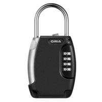 ORIA Key Storage Lock Box Padlock Key Storage Safety Box Lock Wall Mount Indoor And Outdoor 4 Digit Waterproof Padlock