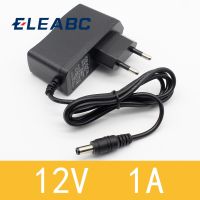 1PCS 12V1A New AC 100V-240V Converter power Adapter DC 12V 1A 1000mA Power Supply EU Plug DC 5.5mm x 2.1mm  Wires Leads Adapters