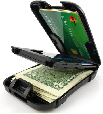 Flipside Wallets Flipside 4 RFID Blocking Wallet for Men with Removable Money Clip - Slim, Secure and Crush Resistant Stealth Black