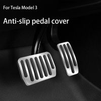 Car Foot Pedal Pads Covers For Tesla Model 3 /model y Non Slip Performance Foot Pedal Pads Auto Aluminum Pedal Covers