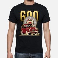 วินเทจคลาสสิกสเปนเสื้อยืด600รถลายการ์ตูน