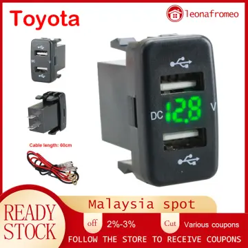 Dual USB Port 6.4A 12-24V Car Charger 3.0 Quick Charger for Toyota car