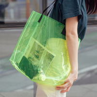 New Ladies Shopping Handbag PVC Waterproof Cosmetic Bag Large Capacity Travel Portable Storage Bag