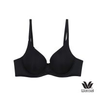 Wacoal Seamless Bra  บราไร้ตะเข็บ  รูปแบบ 4/5 คัพ เสริมฟองน้ำ 15 มม. - WB5A87  (สีดำ/BL)