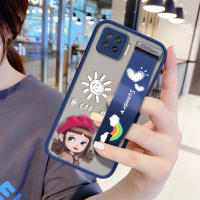 UCUC เคสโทรศัพท์เคสสำหรับ OPPO A73 2020การ์ตูนหมวกแดงเด็กหญิง SกันกระแทกFrostedกลับSoft Edge Fullฝาครอบเลนส์ป้องกันเลนส์Ultra Thin (สายรัดข้อมือ) เคสโทรศัพท์