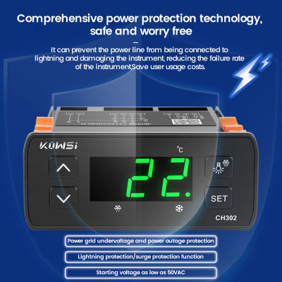 KWS-CH302เทอร์โม Thermoregulator AC110-220V ควบคุมอุณหภูมิดิจิตอลอเนกประสงค์ที่มีเซ็นเซอร์อุณหภูมิ