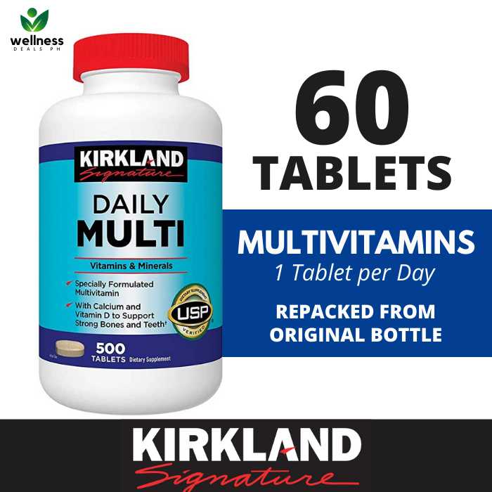 Repacked Kirkland Daily Multivitamins Vitamin and Minerals 60 Tablets