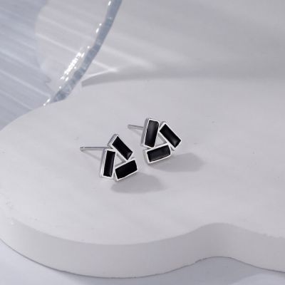 Black Ear Stud  ,Thomas Fashion Cosmic Jewerly For Women,2021 New Ts Trendy Timeless Gift In 925 Sterling SilverTH