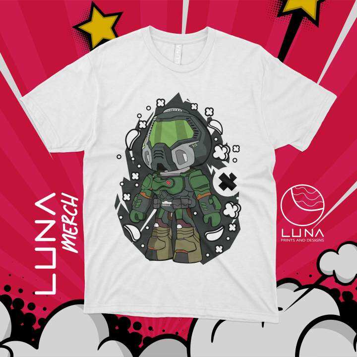 Pop Art- Doom Slayer - Doomguy - Funko pop Chibi Shirt - The Luna Merch ...