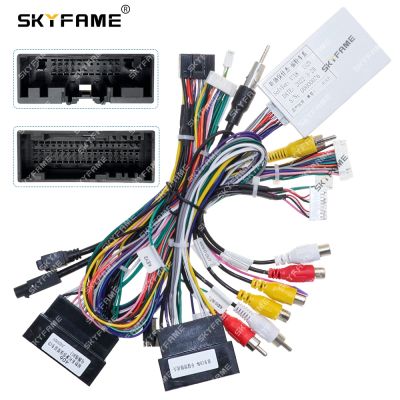 SKYFAME Car 16pin Wiring Harness Adapter Canbus Box Decoder For Edge Android Radio Power Cable