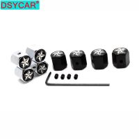 DSYCAR Car Styling Zinc Alloy Anti theft Pentacle Star Logo Car Tire Valve Caps Wheel Tires Tire Stem Air Cap Airtight Covers