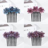 Korean Hair Comb Headwear Anti-skid Bangs Comb Hair Clip Flower Fashion Crystal Hair Hoop