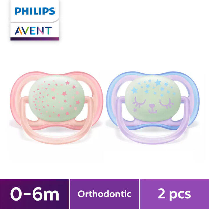 Philips AVENT 06m Glow in the Dark Ultra Air Night Time Pacifier, 2